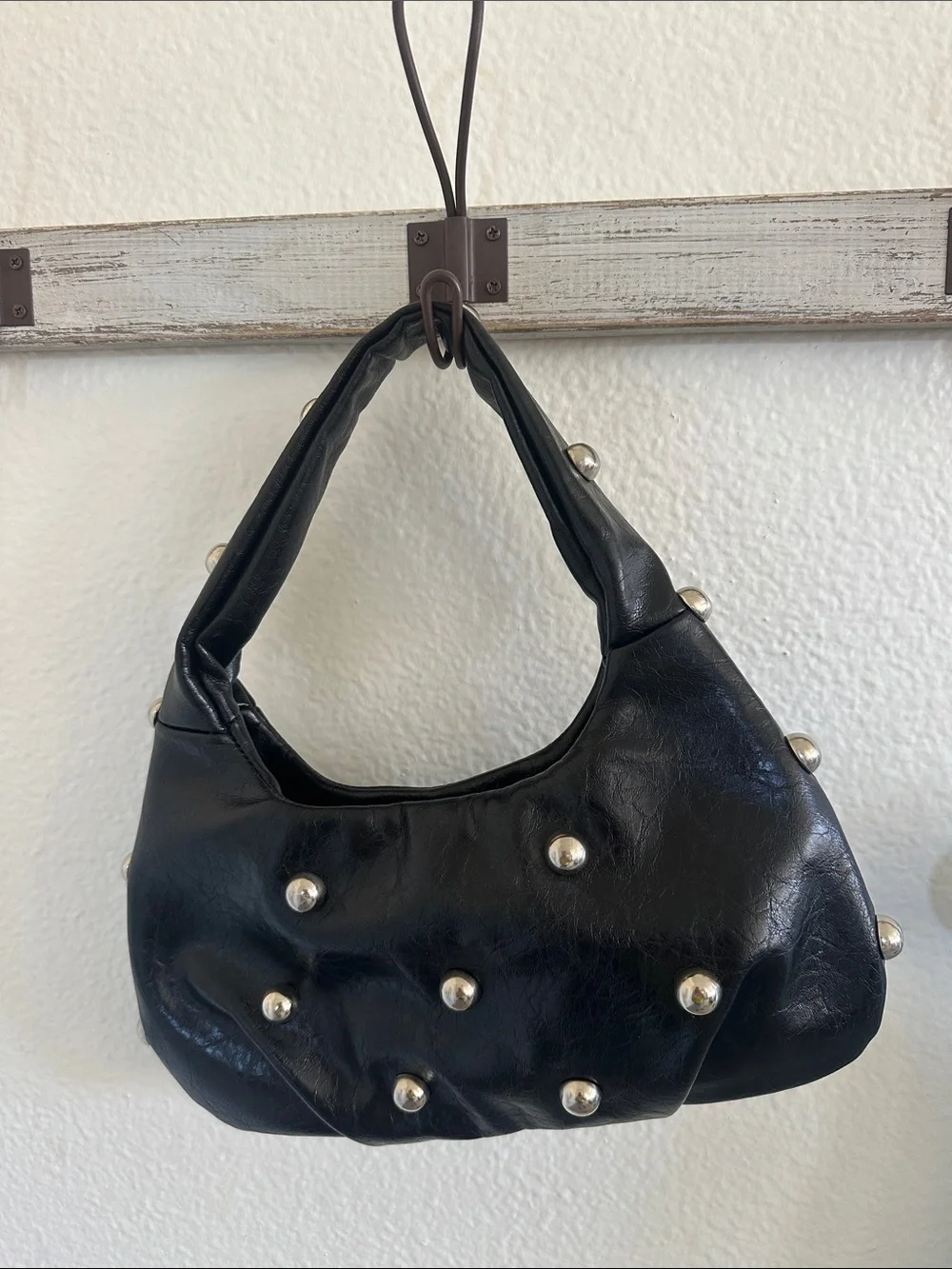 Studded Black Shoulder Bag
